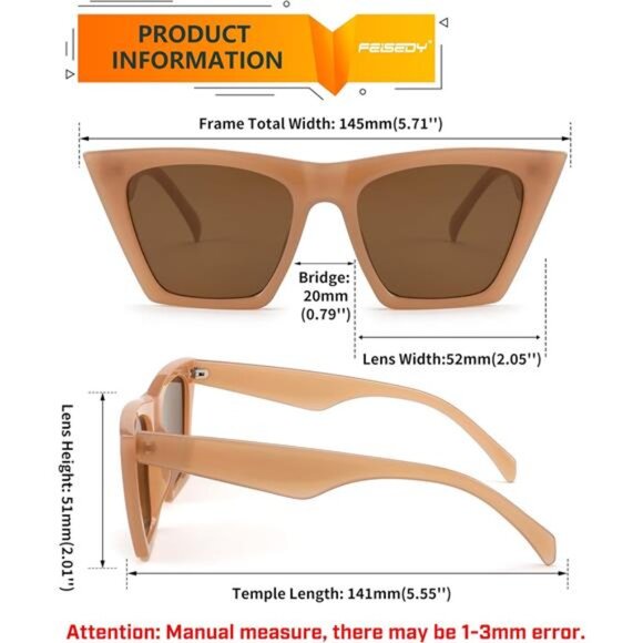 Vintage Square Cat Eye Sunglasses Women Trendy Cateye Sunglasses main image 5